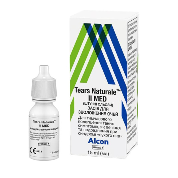 Зволожуючі краплі для очей Alcon Tears Naturale II MED 15 ml